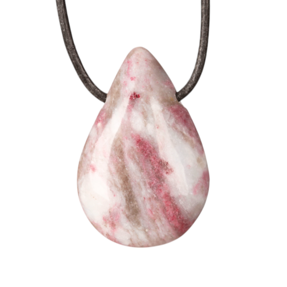 Pendant - drop shape - Rubelite in Quartz - Image 2