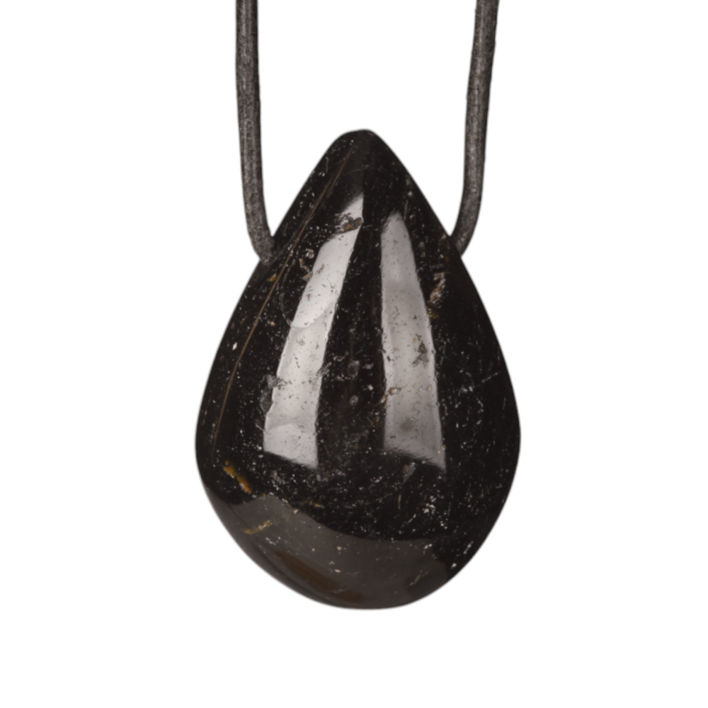 Pendant - drop shape - Black Tourmaline (Schorl)