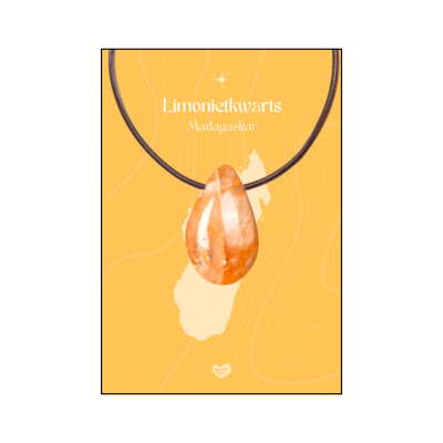 Pendant with cord - Limonite Quartz