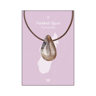 Pendant with cord - Dendritic Agate