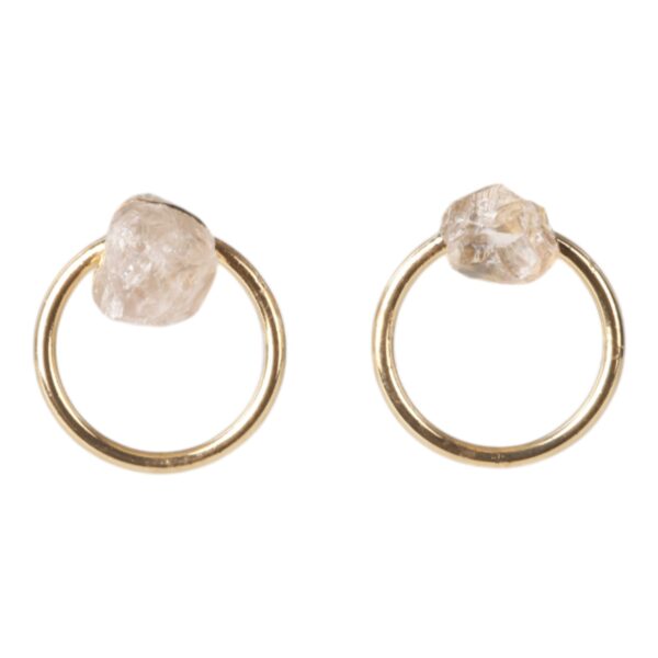 Earstud - Goldplated - Rosequartz