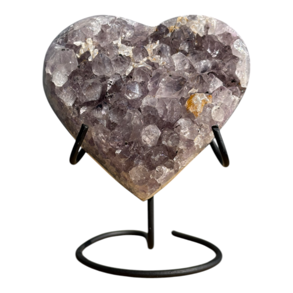 On stand - Amethyst heart #16