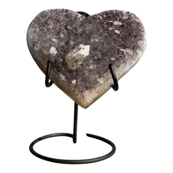 On stand - Amethyst heart #17