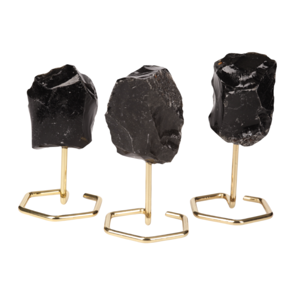 On stand - gold - Obsidian