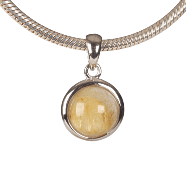 Pendant - Round - Rutilated Quartz
