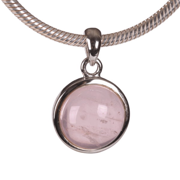 Pendant - Round - Rose Quartz