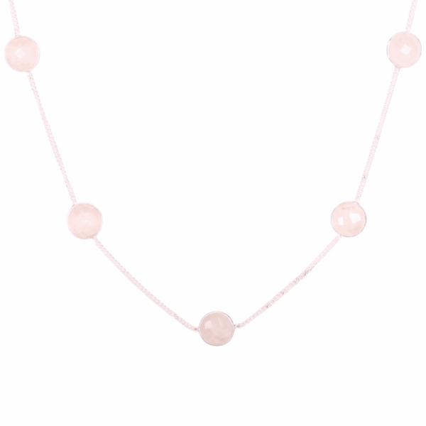 Necklace - Round - Rosequartz