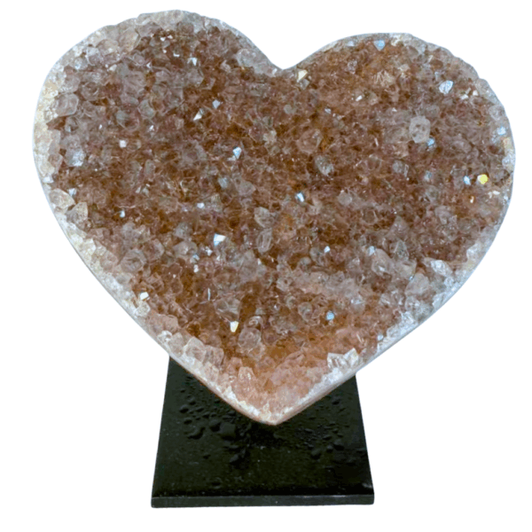 On stand - Amethyst heart mini #2