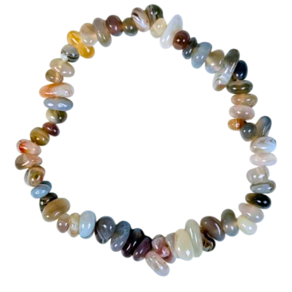Chip round bracelet - Botswana Agate