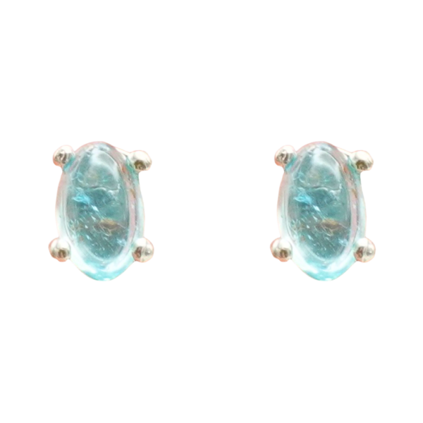 Earstuds - Oval - Apatite