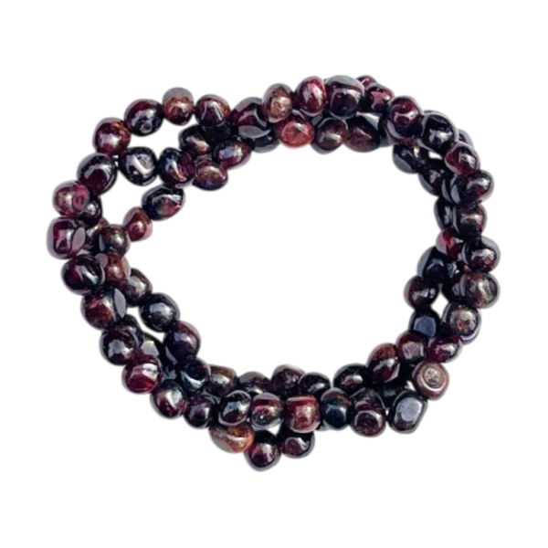 Bracelet - 3 lined - Garnet