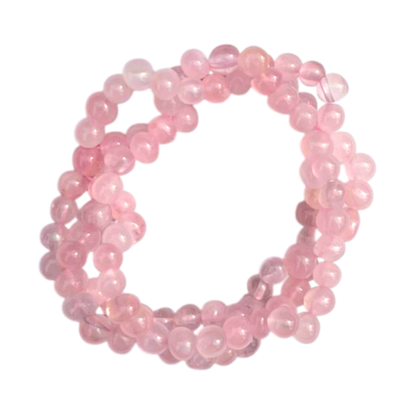 Bracelet - 3 lined - Rosequarts