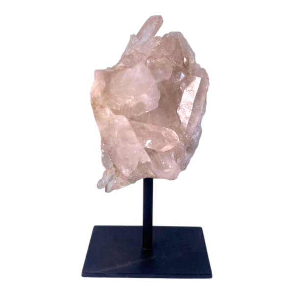 Rockcrystal cluster on metal stand #6