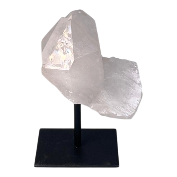 Rockcrystal cluster on metal stand #4