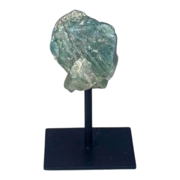 Rough Aquamarine on metal base #5