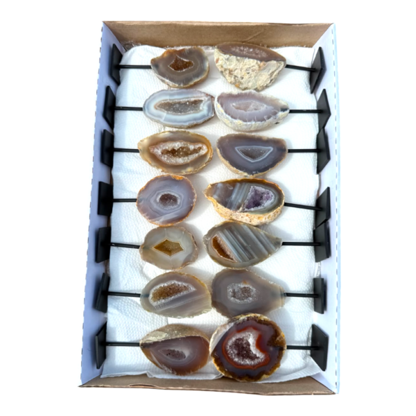 In box - Agate on stand 14 pieces #4