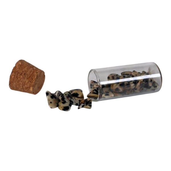 Alternative view of Dalmatian Jasper - Chips Bottle