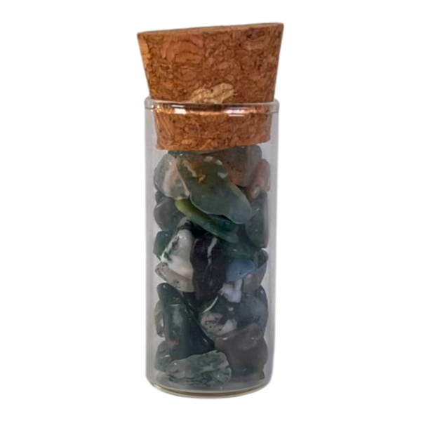 Moss Agate - Chips Bottle