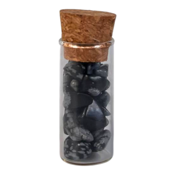 Snowflakes Obsidian - Chips Bottle