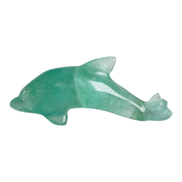 Green Fluorite - Dolphin - 64mm