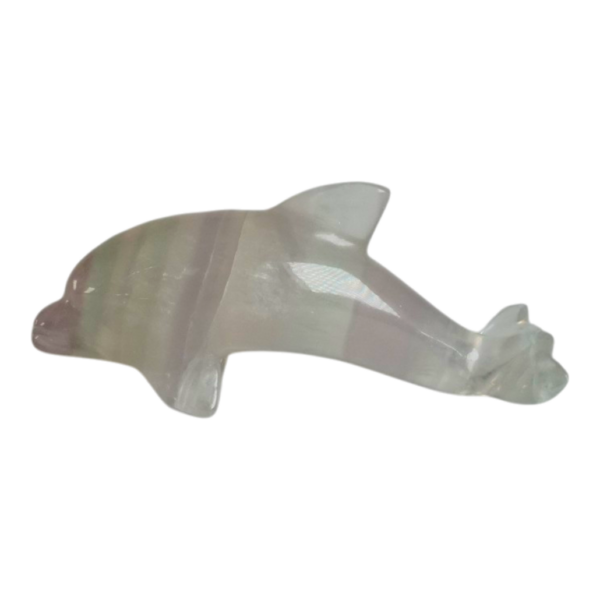 Pink Fluorite - Dolphin - 64mm