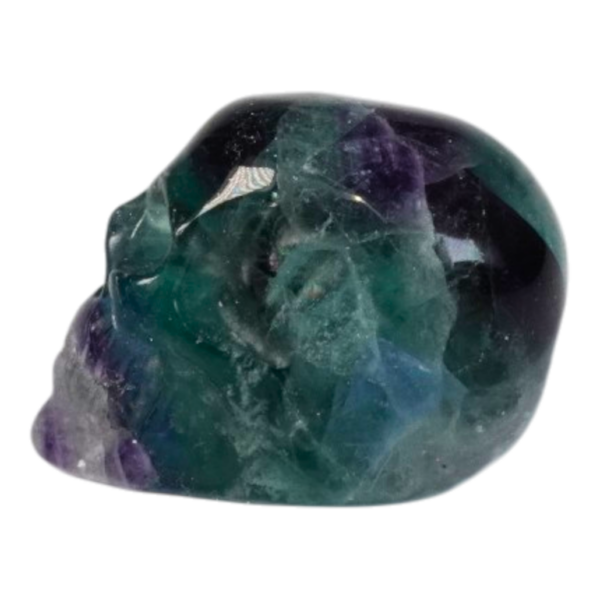 Alternative view of Rainbow Fluorite - Skull - 50mm #2