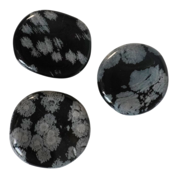 Alternative view of Snowflakes Obsidian - Free Form - Thumb Stone