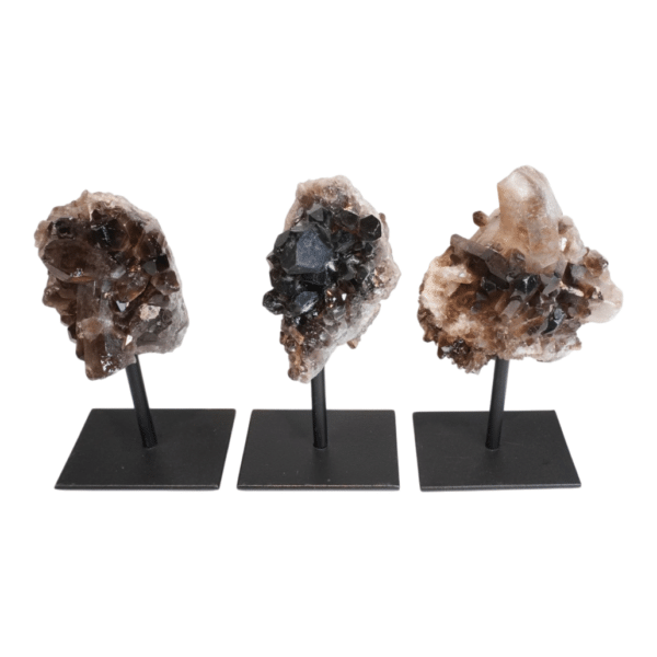 Smokey Quartz Cluster on metal stand #2