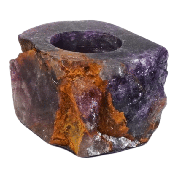 Candle Holder - Rainbow Fluorite #7