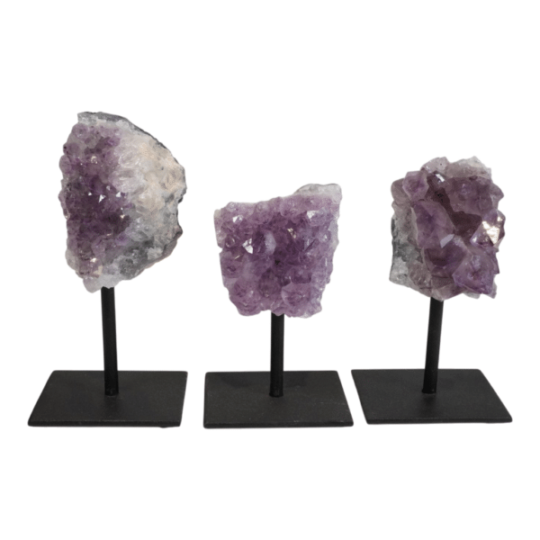 Amethyst Cluster - On Metal Stand #1