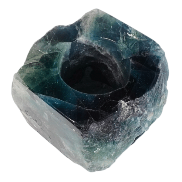 Alternative view of Candle Holder - Rainbow Fluorite