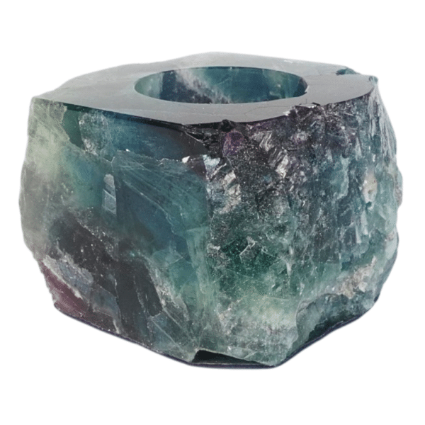 Candle Holder - Rainbow Fluorite