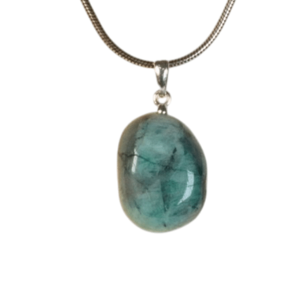 Pendant silver - Emerald