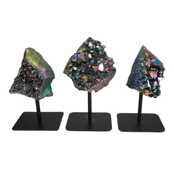 Rainbow Amethyst Clusters - (Titanium Coated) - On Stand #1