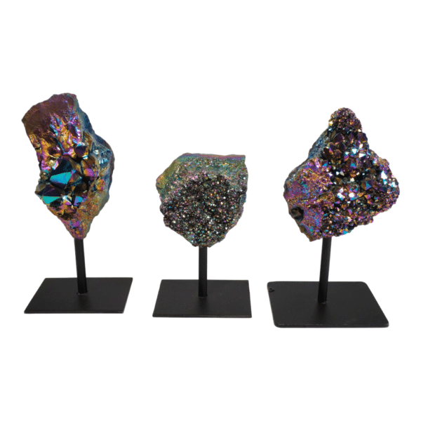 Rainbow Amethyst Clusters - (Titanium Coated) - On Stand #2